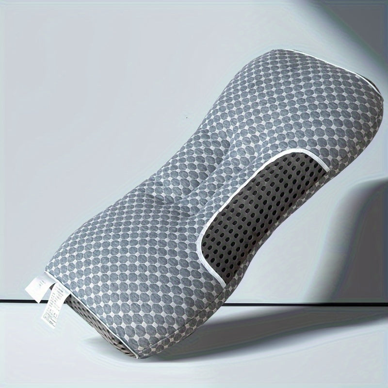 Soft Moisture-Wicking Knitted Pillow with Cervical Support for Comfortable Sleep
