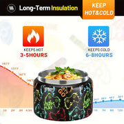 Kids' Lunch Box Set with Insulated Food Jar and Utensils Leak-Proof Container