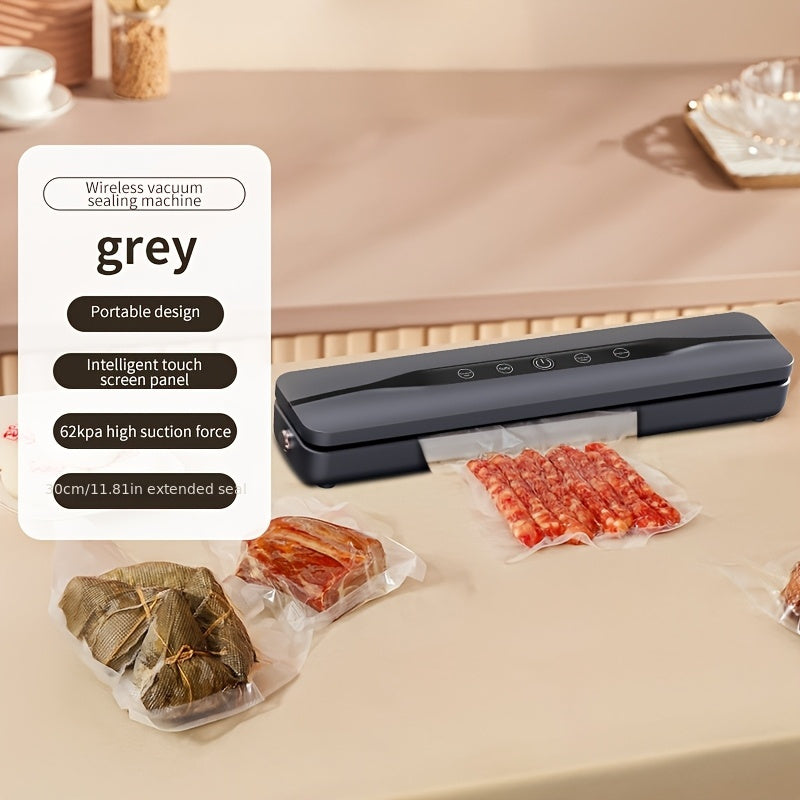 USB rechargeable vacuum sealer 62Kpa suction for food preservation