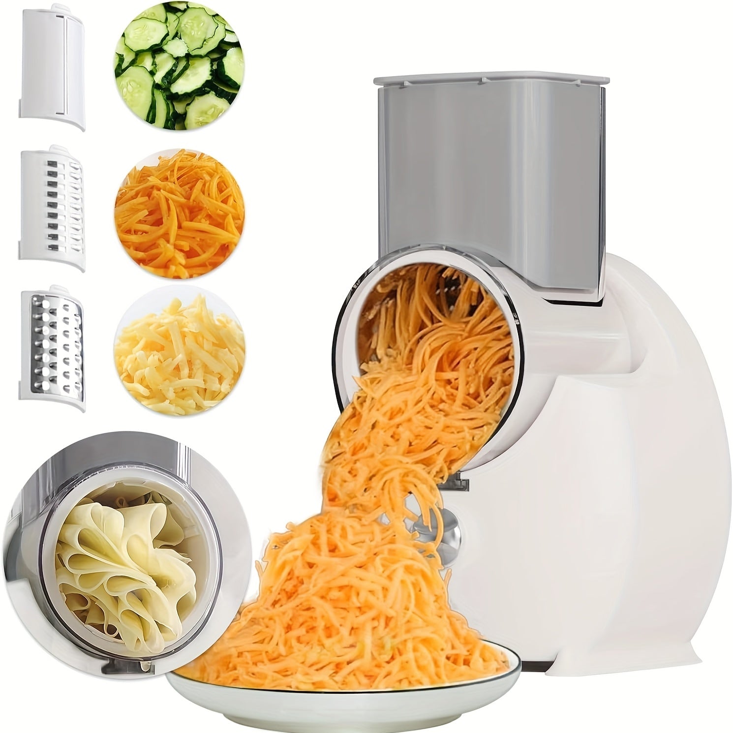 2025 yilga kelib, uy oshxonasida foydalanish uchun yangilangan maydalagich bilan elektr pishloq kesgich mavjud bo'ladi, u holda sabzavotlar, mevalar, yong'oq va oq uchun 3 ta almashtiriladigan pichoq bilan kesish va maydalash mumkin.