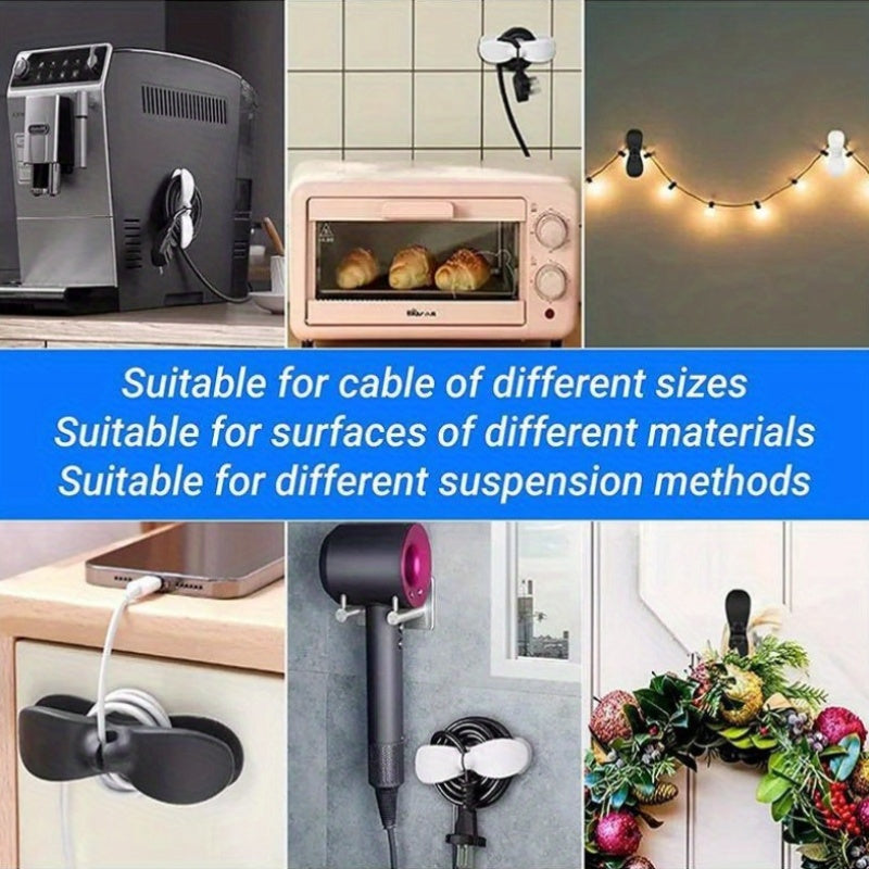 4 dona simni tartibga solish kliplari oshxona texnikasi kabellarini boshqarish uchun stikerlar