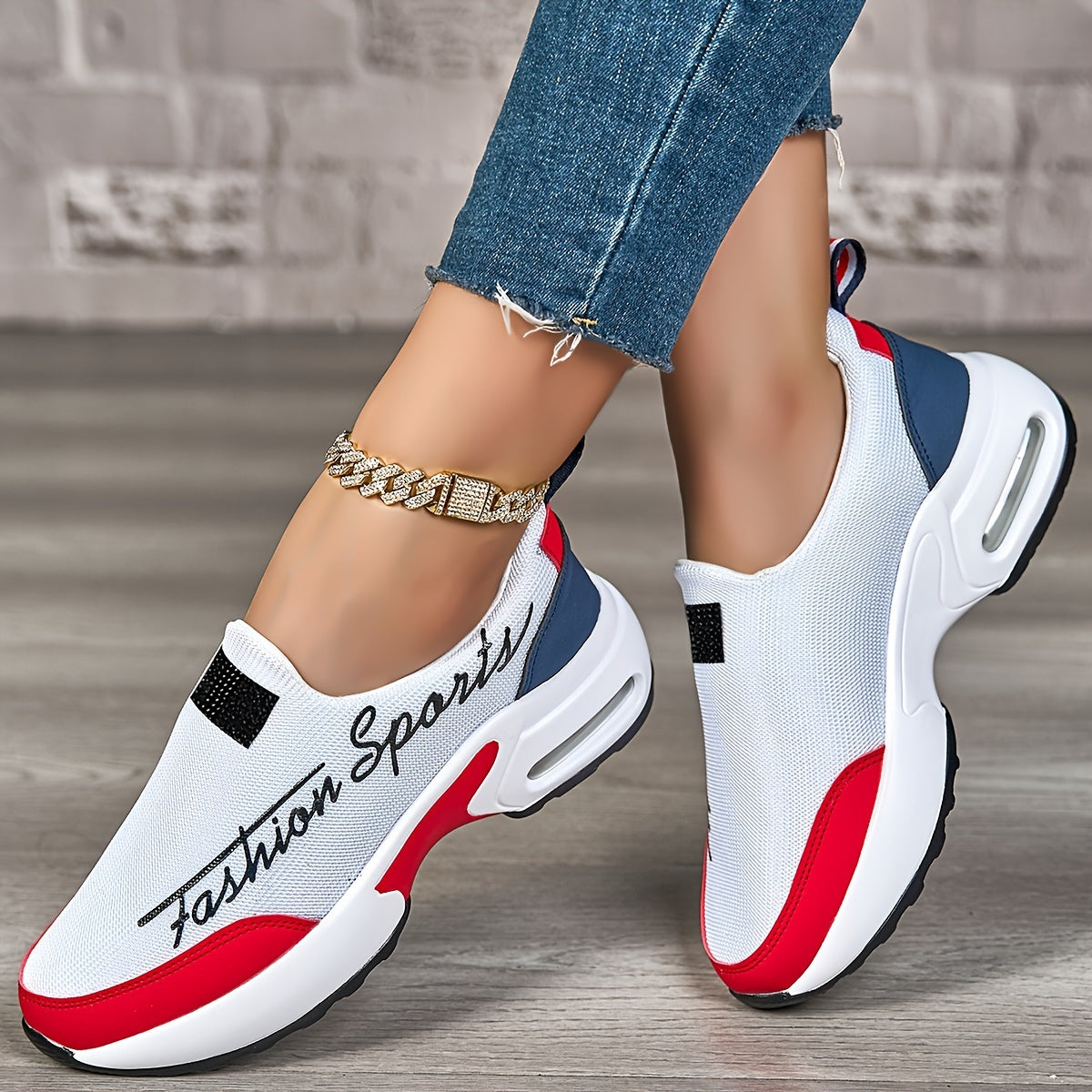 Women's Mesh Slip-On Low-Top Sneakers Breathable Casual Outdoor Shoes