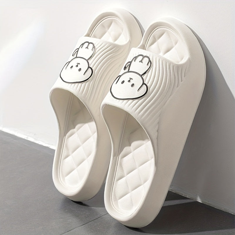Unisex Dog Pattern Slides Casual Open Toe Indoor Bathroom Slippers