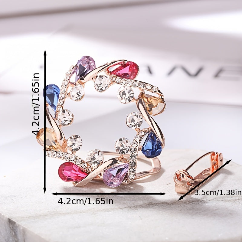 Women's Rhinestone Scarf Clips Safety Pin Fashion Accessory Gift