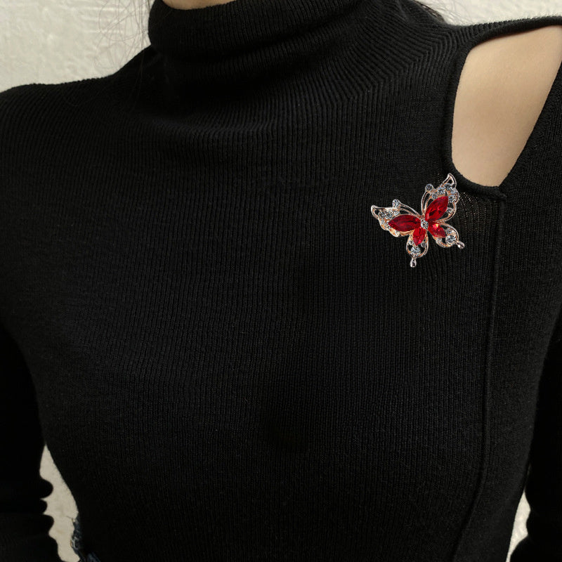 Small Silver Brooch for Shirts and Collars Prevents Unwanted Movement Stylish Collar Pin for Suit or Clothes