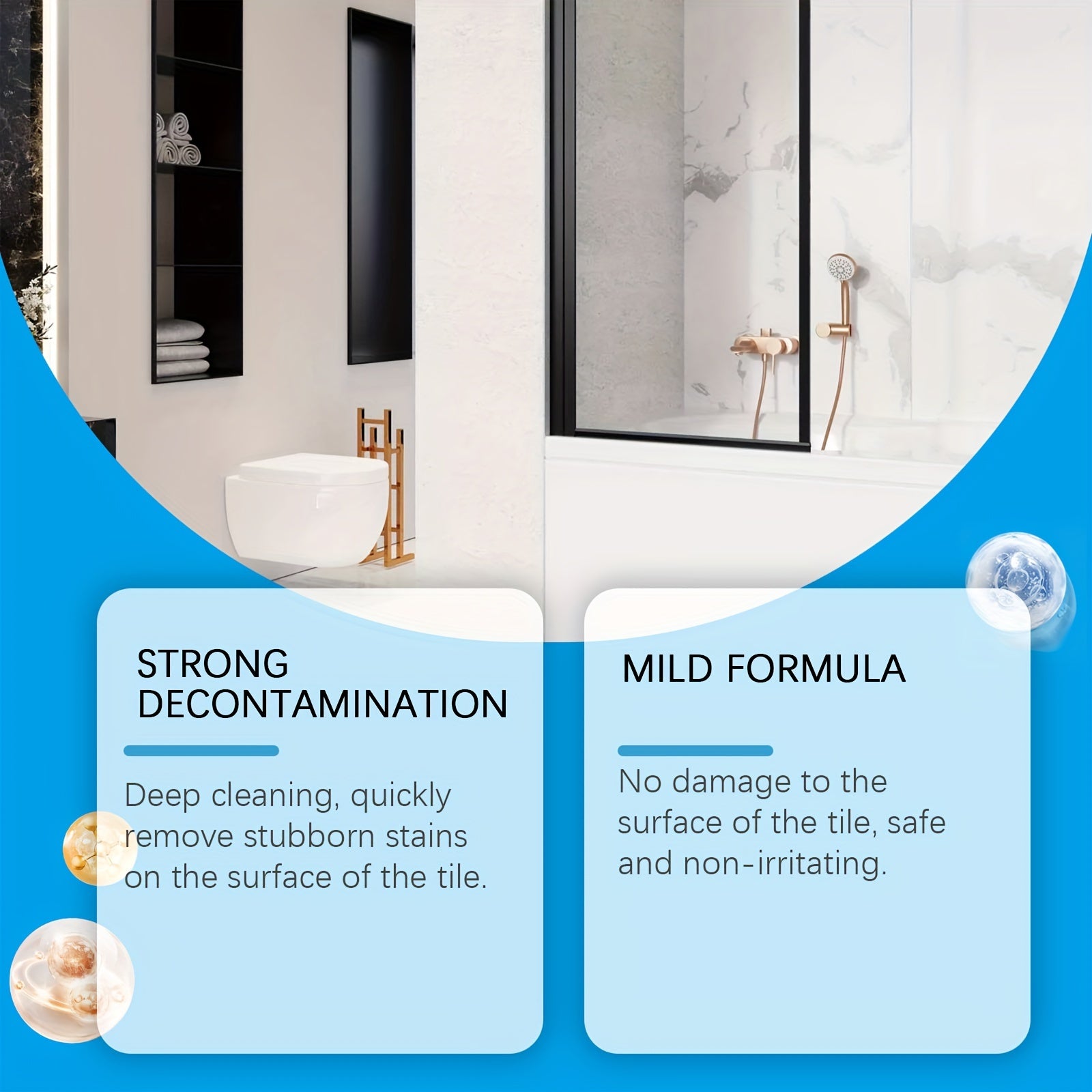 Effervescent Tile Cleaning Tablets for Home Kitchen Bathroom Walls