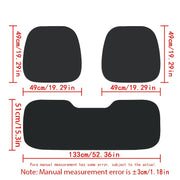 Universal faux suede avtomobil o'rindiq qoplamalari uch qismli nafas oluvchi, tormozlovchi, aşınmaya qarshi