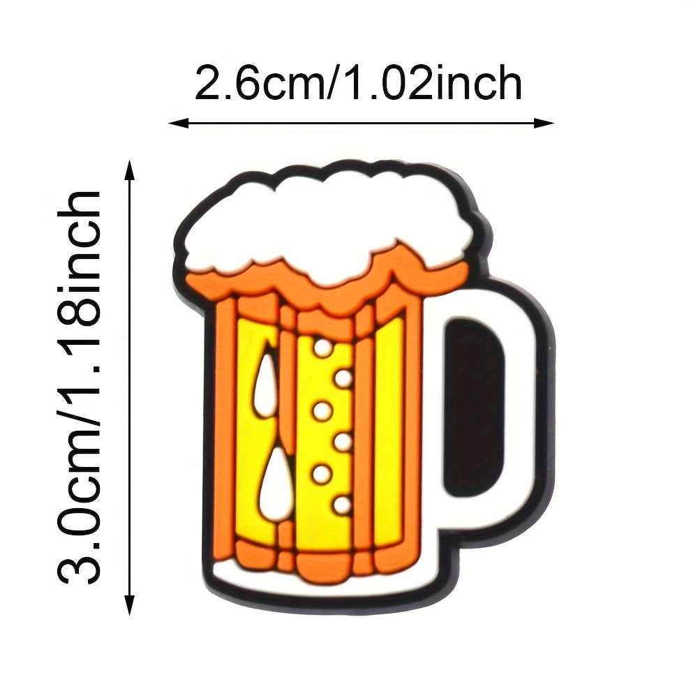 Kids Soft Plastic Shoe Charms Set Yellow Pattern Shoe Accessories