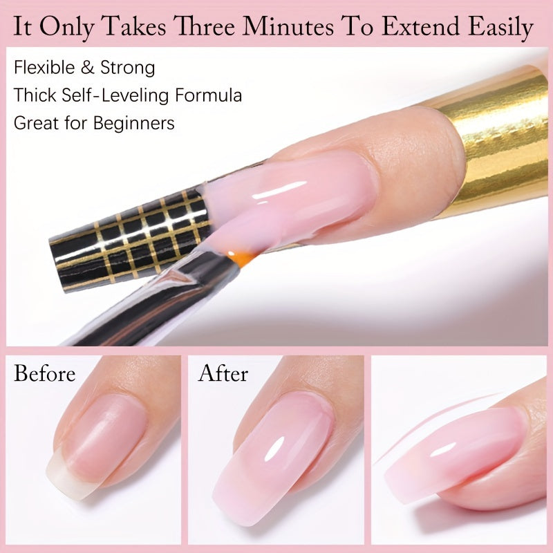 Pinkish-White Nail Extension Gel 150g Fast-Dry UV/LED Soak Off High-Quality