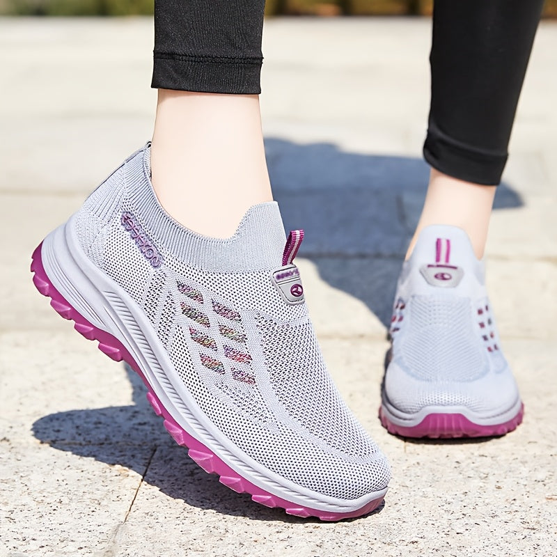 Women's Breathable Soft Casual Sports Shoes Low Top Solid Color All-Season