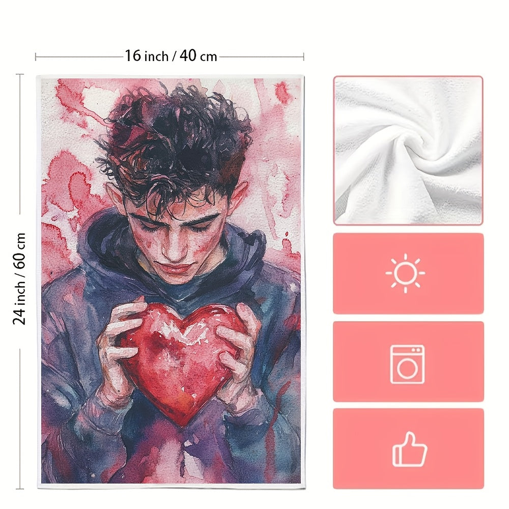 Set Of 2 Ultra-Soft Absorbent Kitchen Towels 40x60cm for Holiday Decoration