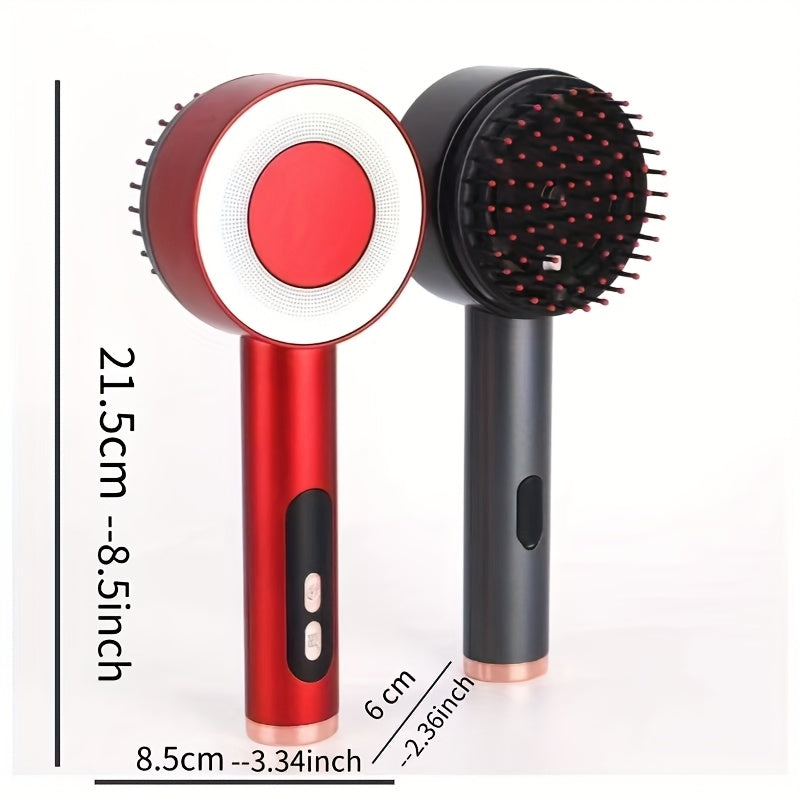 Multi-Function Hair Styling Comb with Essential Oil Spray Silent 12 Speed Rechargeable Lithium Battery