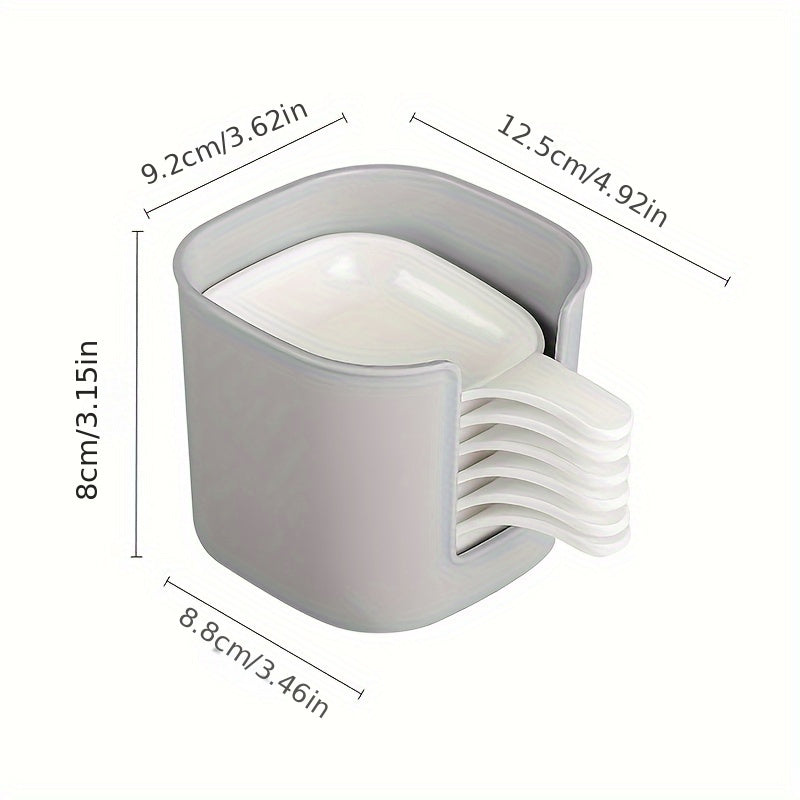 7-Piece Plastic Relish Dish Set for Condiments Dips and Sauces