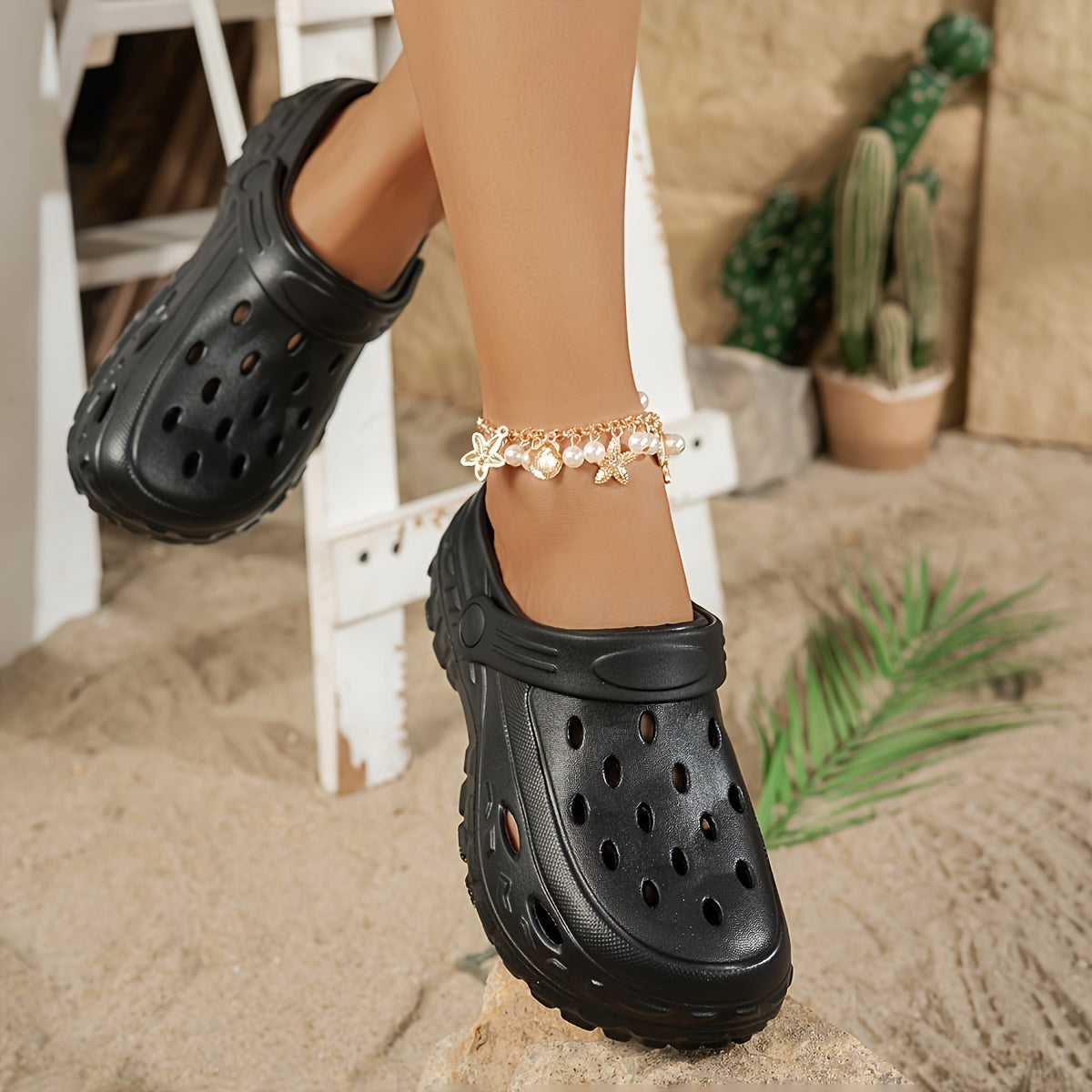 Women’s Thick-Soled Anti-Slip EVA Garden Shoes Casual Slip-On Mules Indoor Outdoor