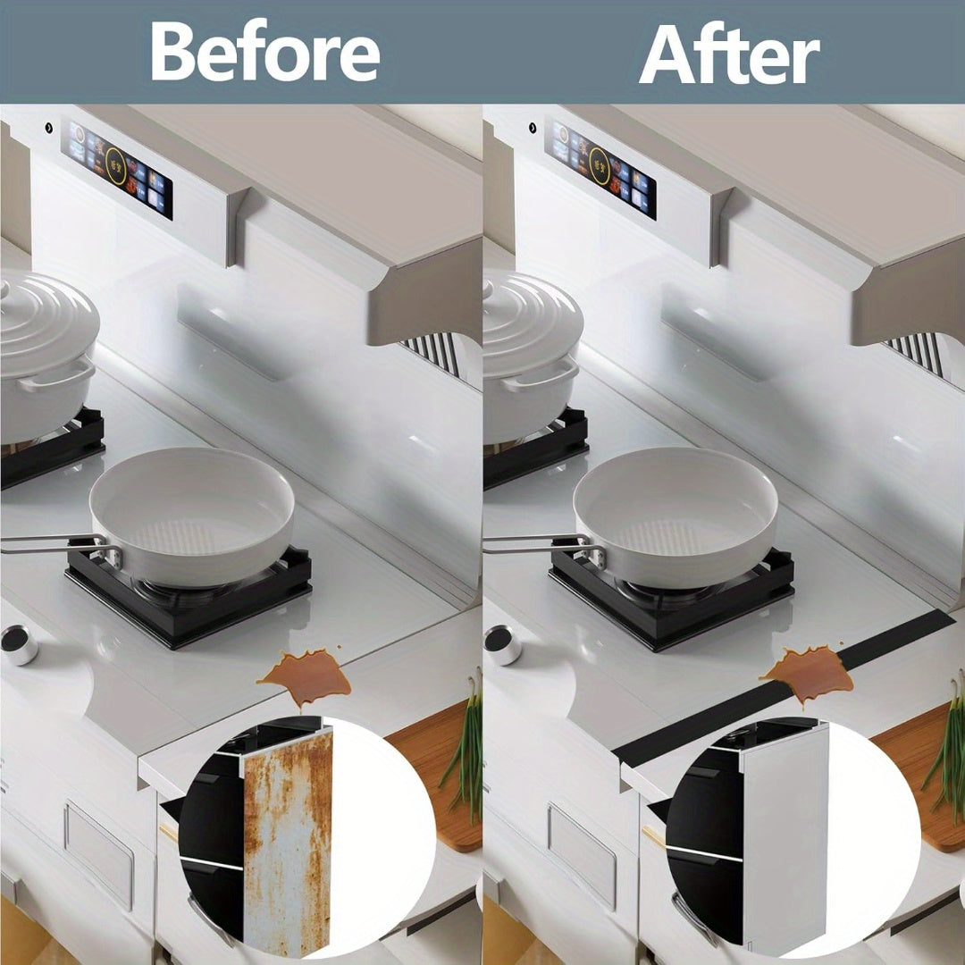 Silicone Stove Gap Cover 21 Inch Heat-Resistant Spill Protector for Kitchen Cabinets