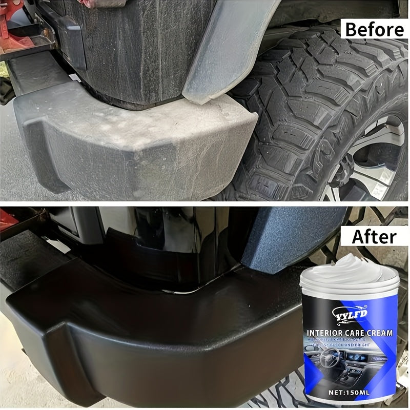 Crema de cuidado interior universal para coche 150ml pasta de PVC brillo negro restaura plástico