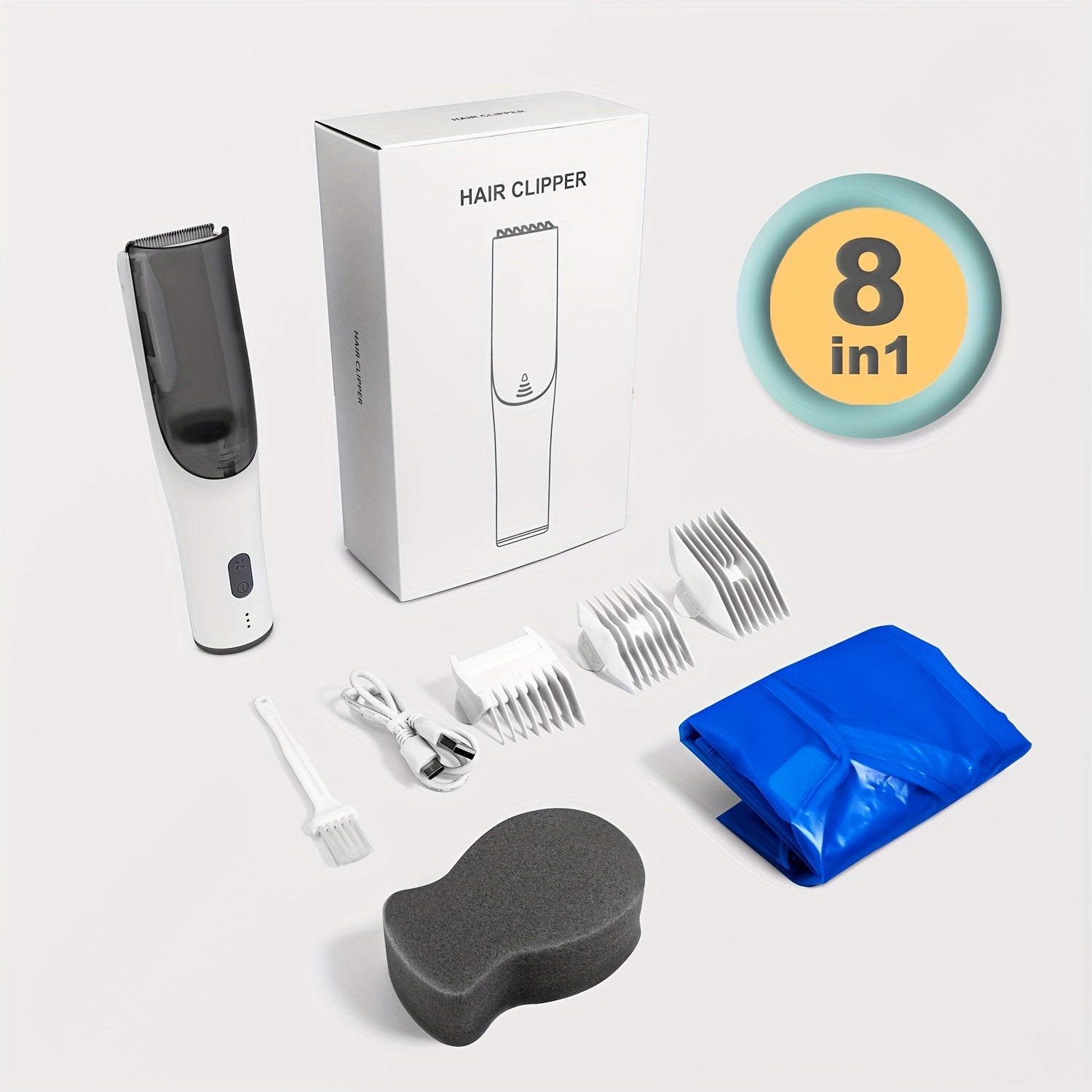 YAFULL Ultra-Tinch Elektr Soch Qirqish Mashinalari Aqlli Chang Olish Tizimi Bilan - USB Qayta Zaryadlanadigan, O'smirlar Uchun Professional Tana va Soch Qirqish To'plami - Yoshlar Uchun Ideal Onalar Kuni Hediye