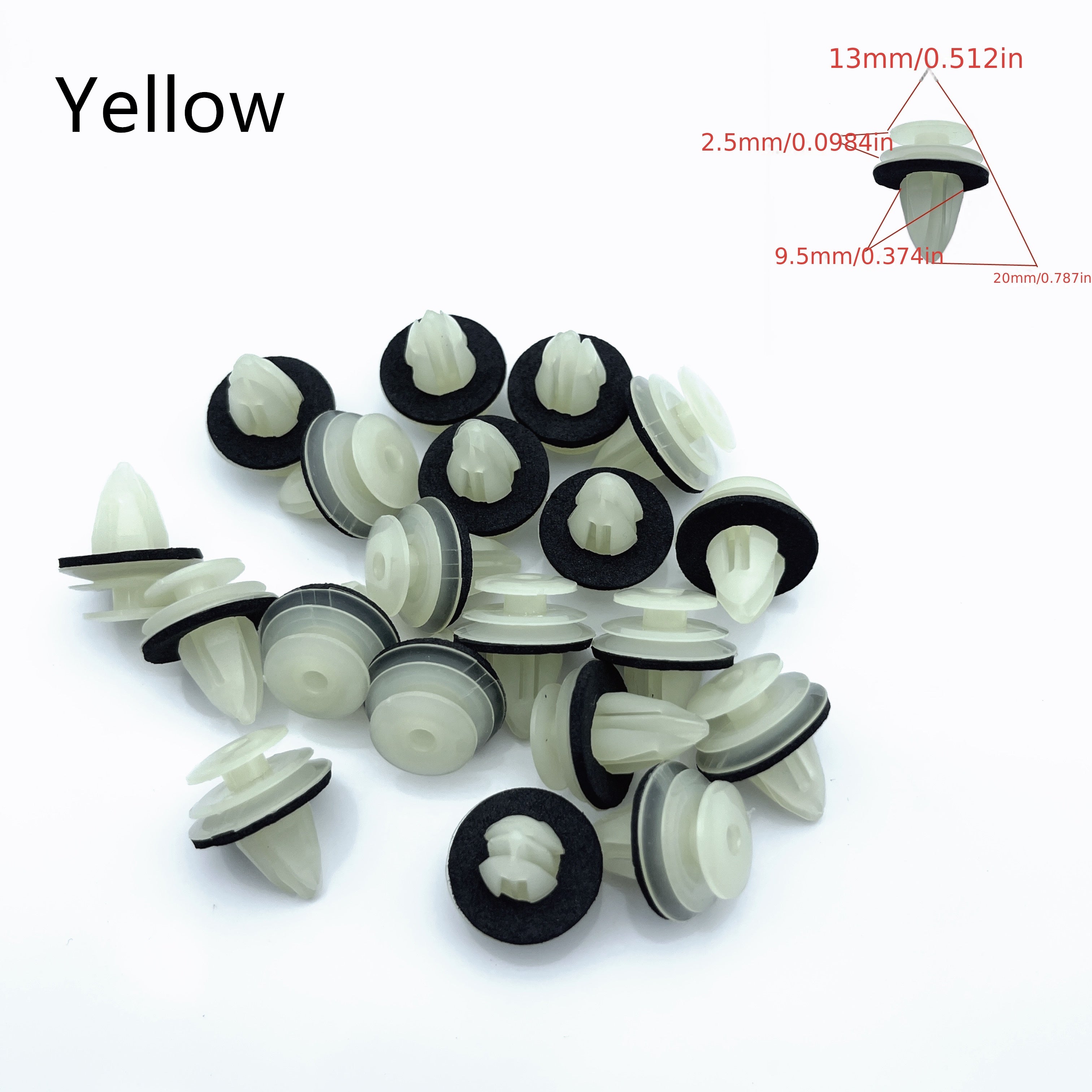 Universal Car Door Panel Clips PE Material Fastener Rivets 100PCS