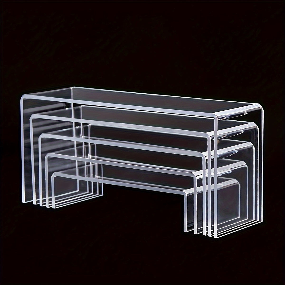 5-Piece Clear Acrylic Cupcake Stand Set for Weddings and Parties Multiple Sizes