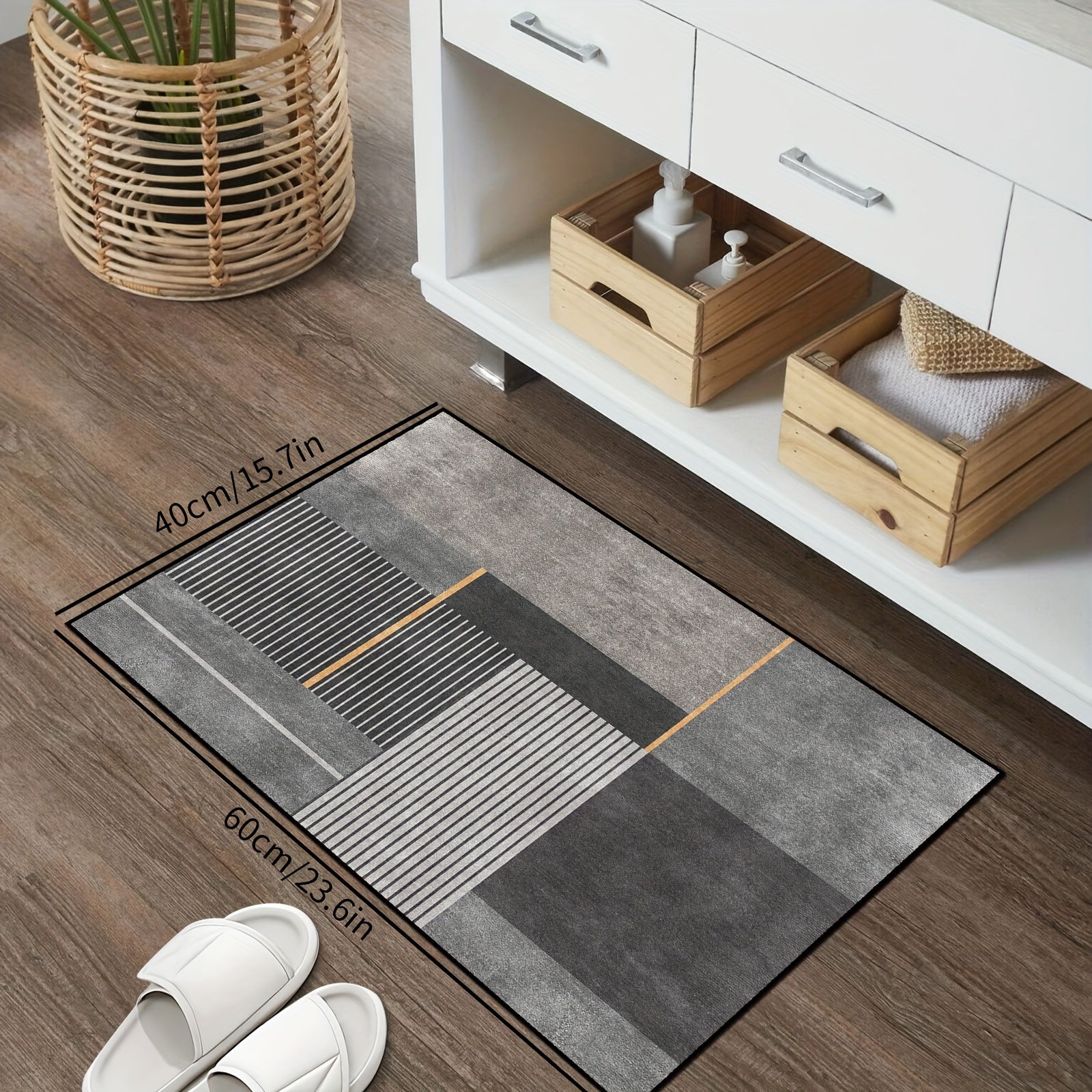 Absorbent Non-Slip Kitchen Floor Mat Waterproof Oil-Proof Standing Desk Rug
