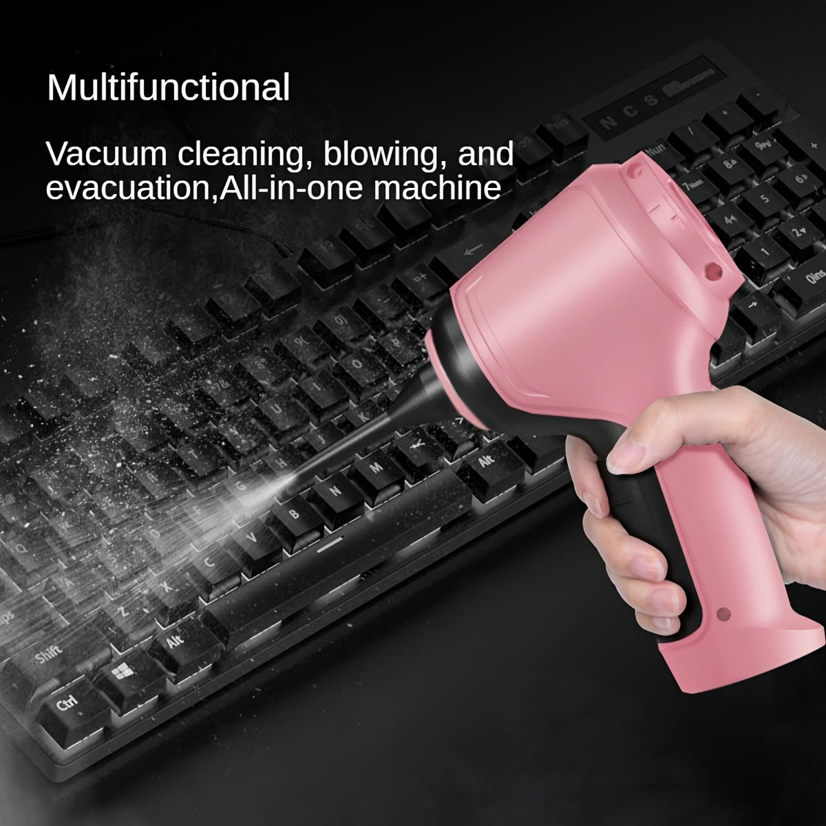 Wireless Handheld Vacuum Cleaner with High Power, Rechargeable Battery, and Accessories