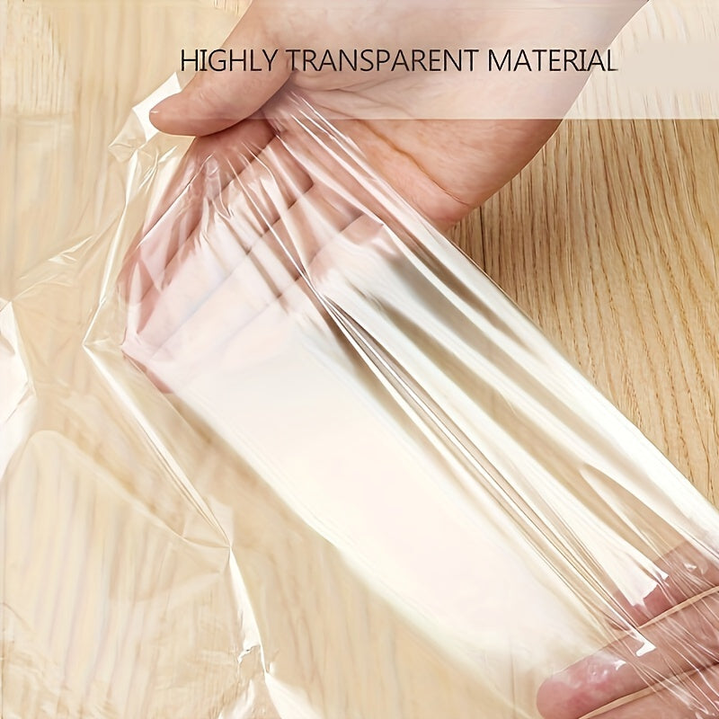 Bolsas de ropa de plástico transparente para almacenamiento colgante, organizador de ropa sin polvo, paquete de 50