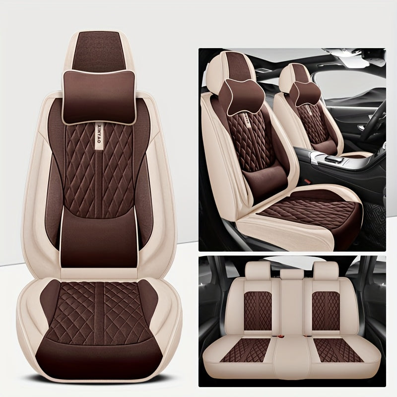 All-Season Polyester Car Seat Covers Waterproof Durable Easy to Clean