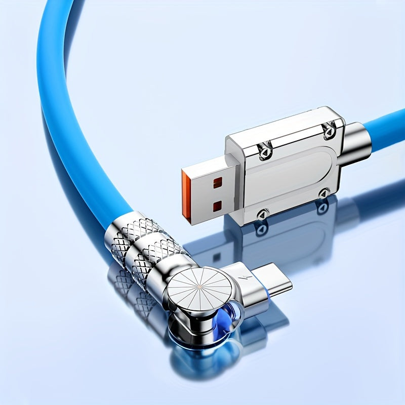 USB-C Fast Charging Cable 100W 6A Durable Liquid Silicone Data Transfer Compatible with Android Phones