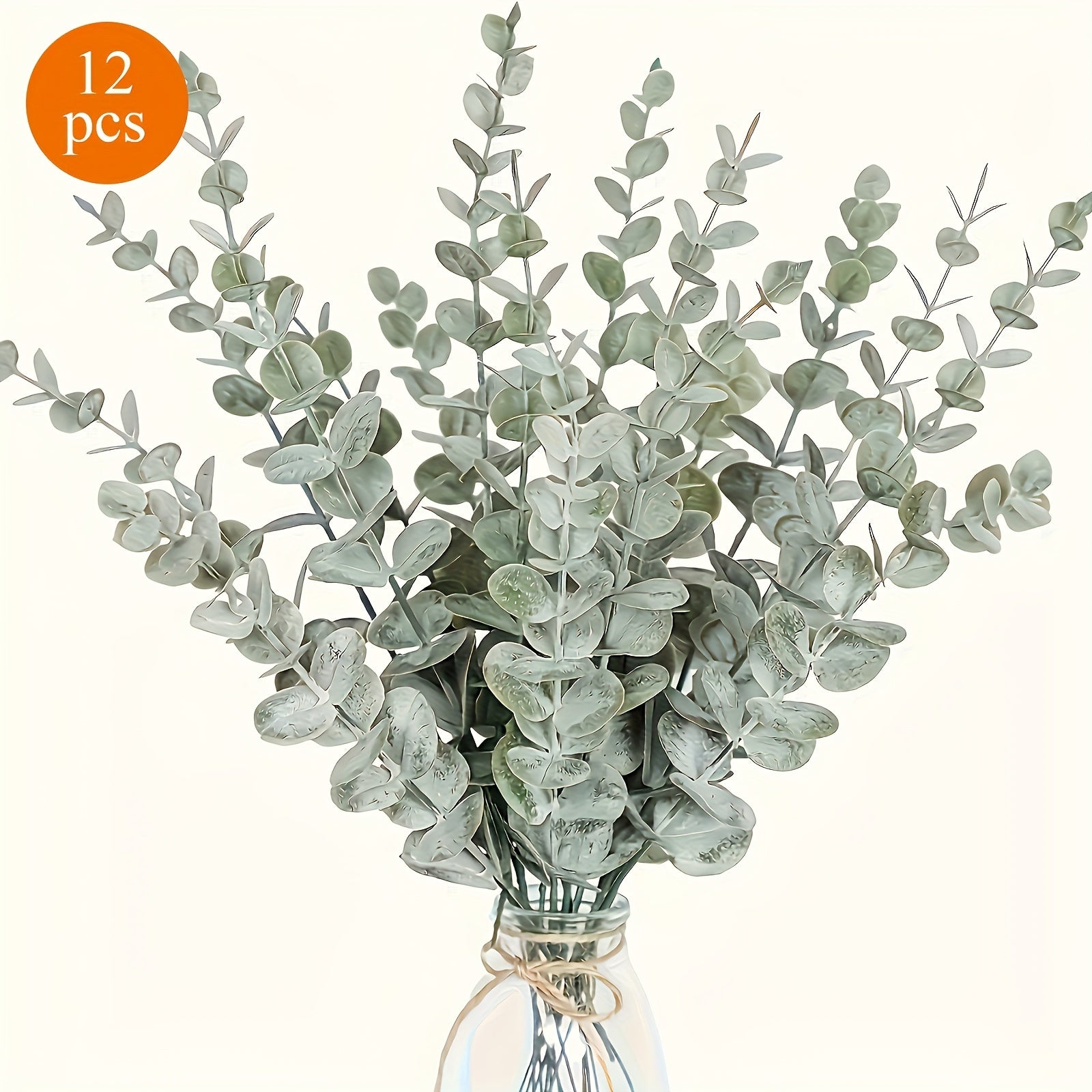 Artificial Eucalyptus Stems 12 Pack 38.1cm for Bouquets Centerpieces Home Decor