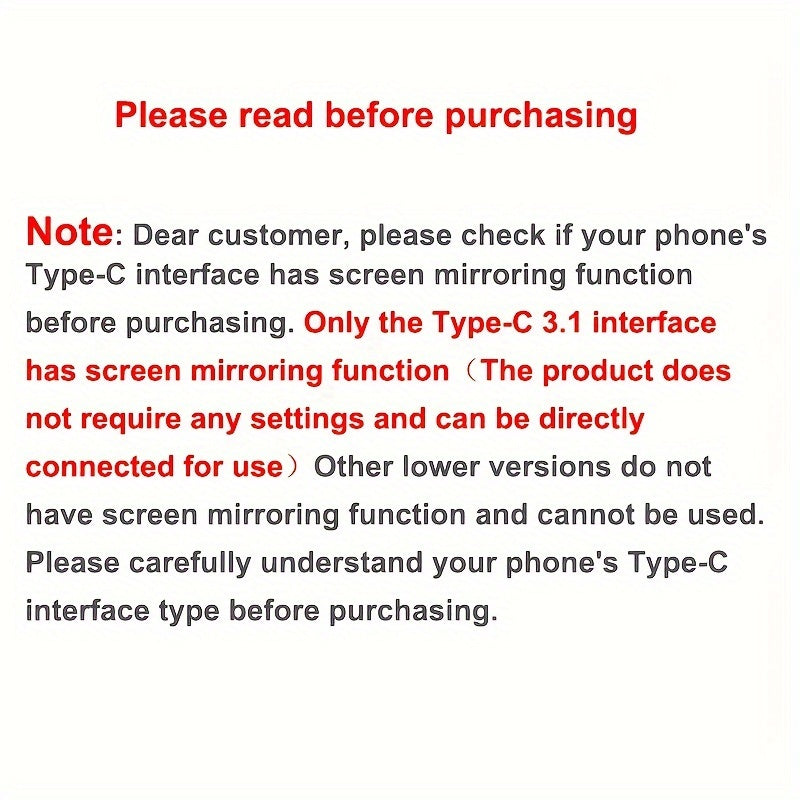 2m High-Definition USB-C to HDMI Adapter Cable for Laptop Mobile Phone Tablet