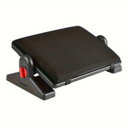 Office Desk Set with Pad Footstool and Adjustable Footrest Black Plastic