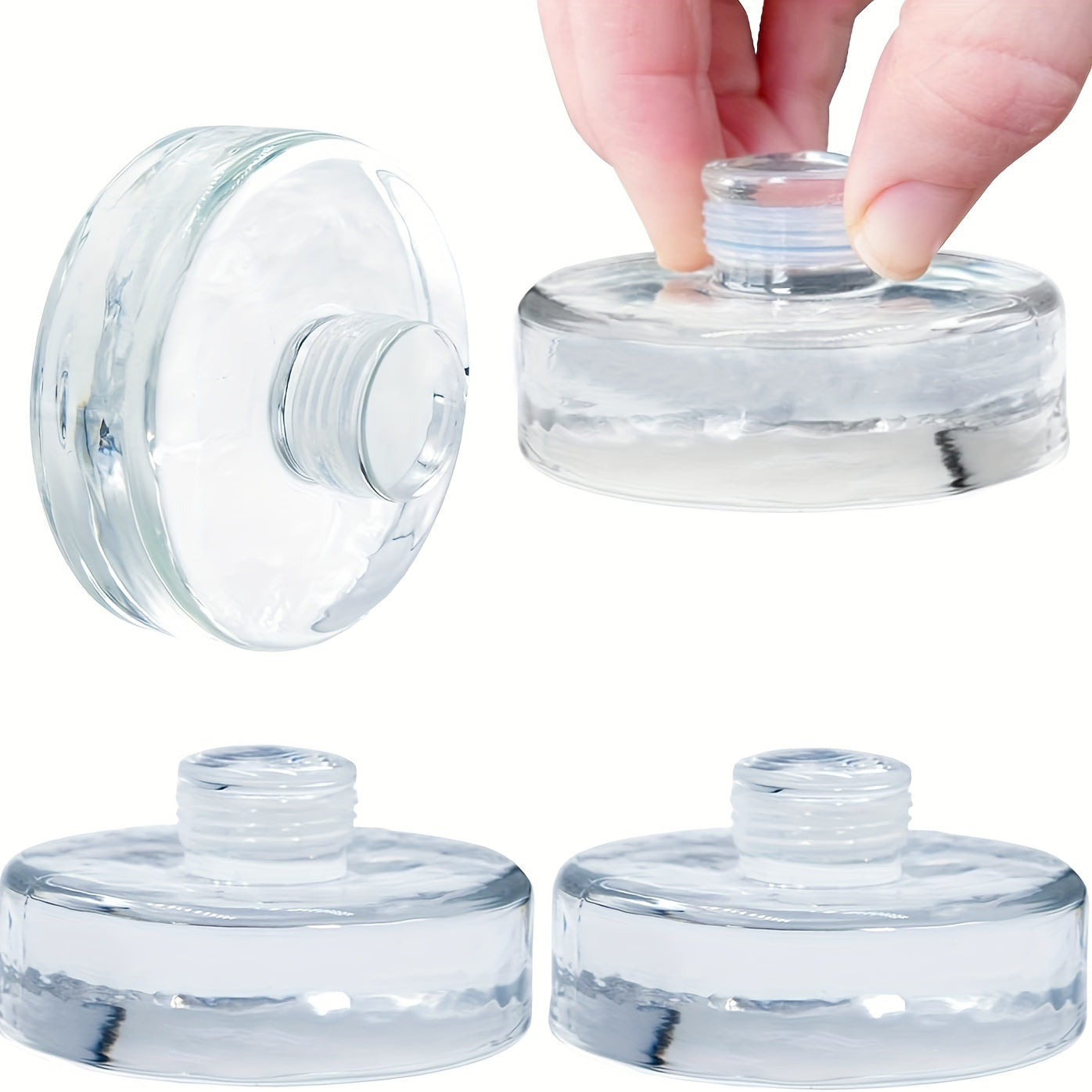 Glass Fermentation Weights with Handles for Wide Mouth Mason Jars Pack of 4