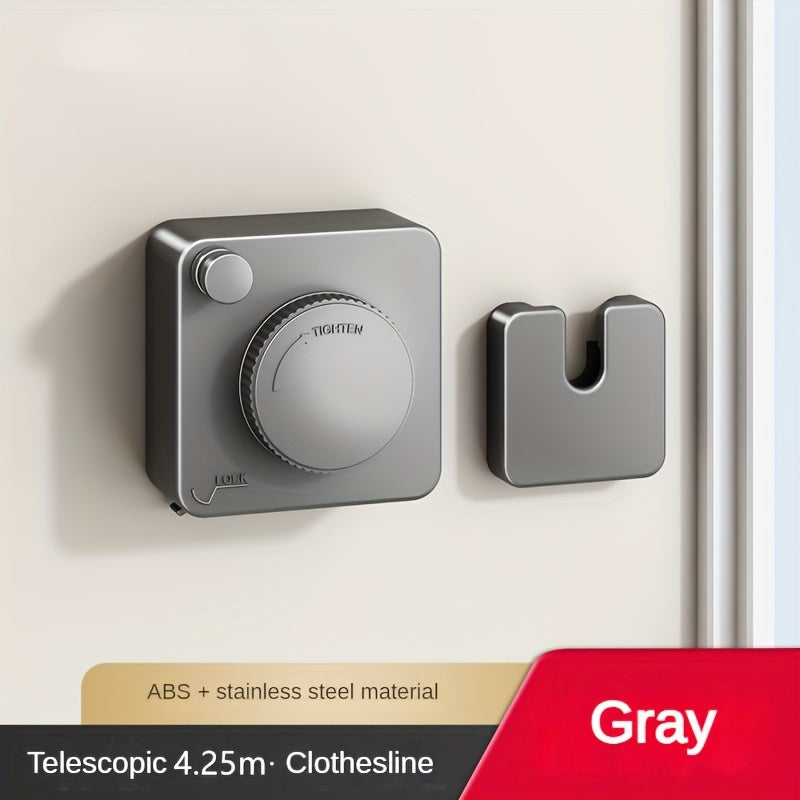 Идеальное решение для нужд сушки в помещении, этот прочный выдвижной катушечный шнур для одежды из нержавеющей стали 304 имеет длину 4,25 метра. Идеален для арендуемых комнат или балконов, он прекрасно подходит для развешивания полотенец, одеял и белья.