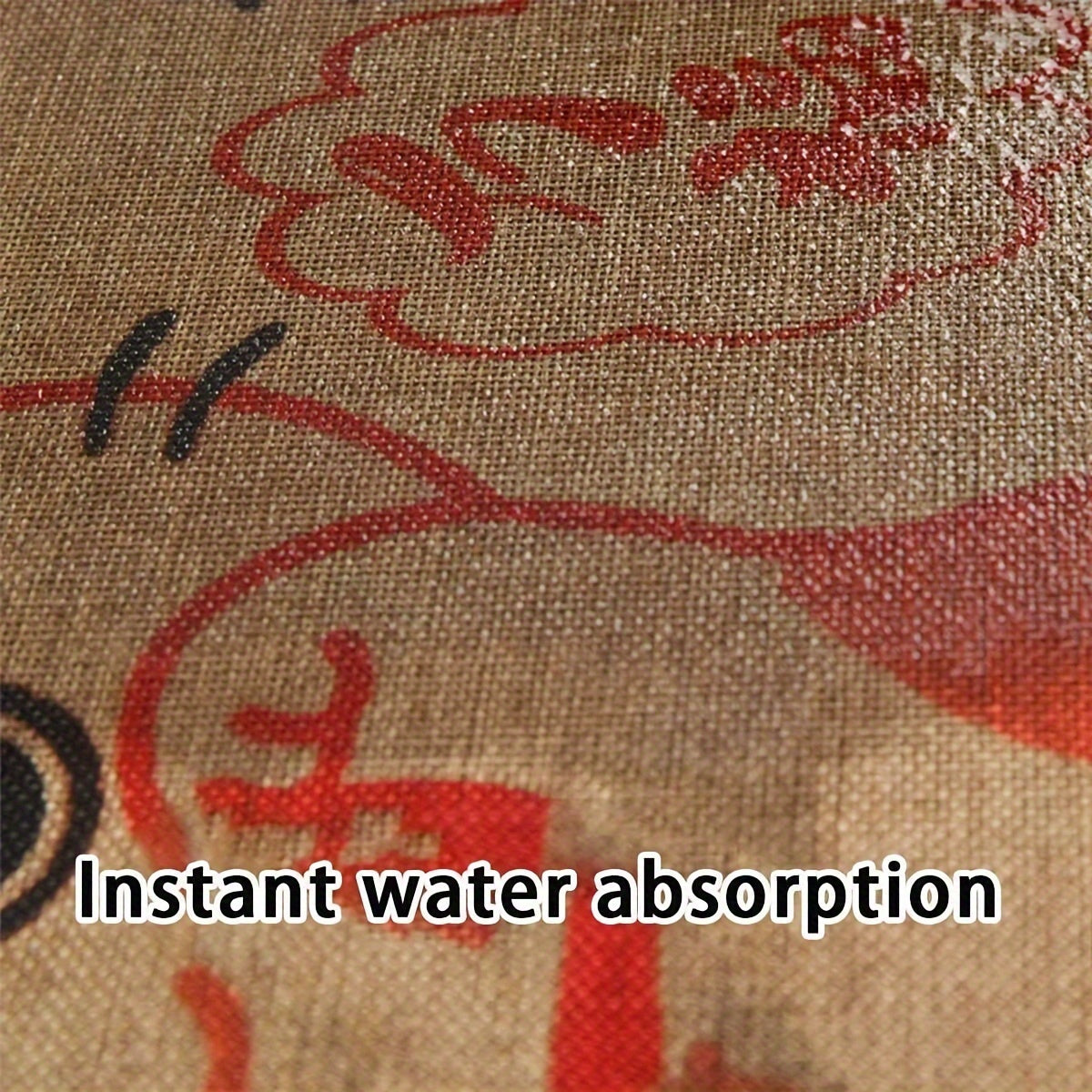 Linen Door Mat Non-Slip Stain-Resistant Machine Washable Rug for Living Room and Bedroom Entrances