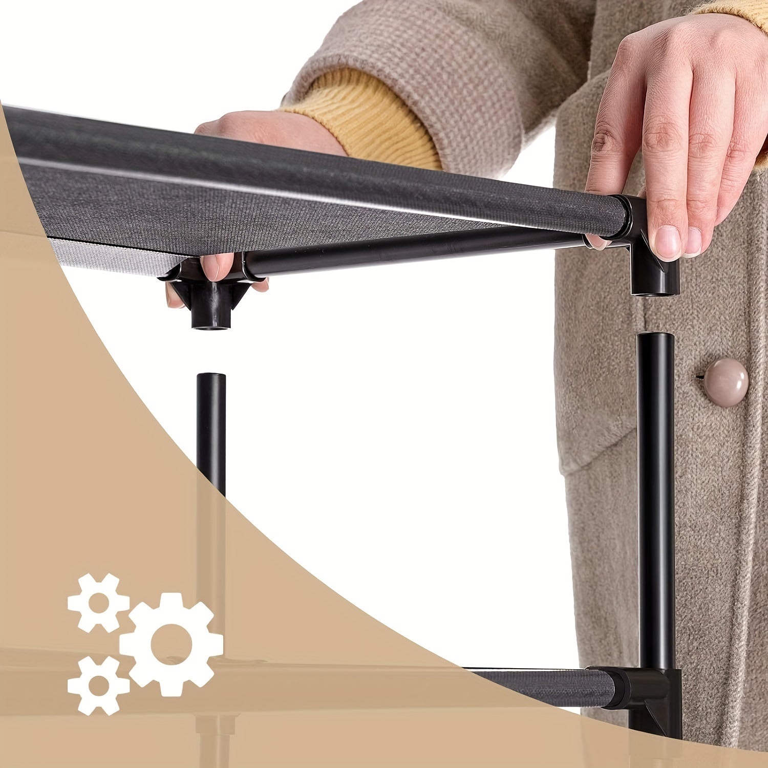 Organizador apilable para zapatos bajo la cama negro 28cm de ancho 58cm de alto