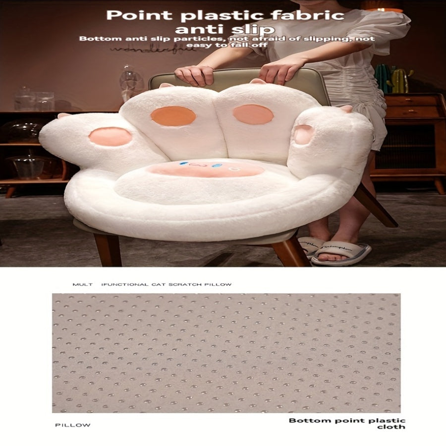 Мягкая и уютная подушка для пола в форме кошачьей лапы с detachable овечьим плюшем, идеальна для игрового кресла и для отдыха в ленивое время.