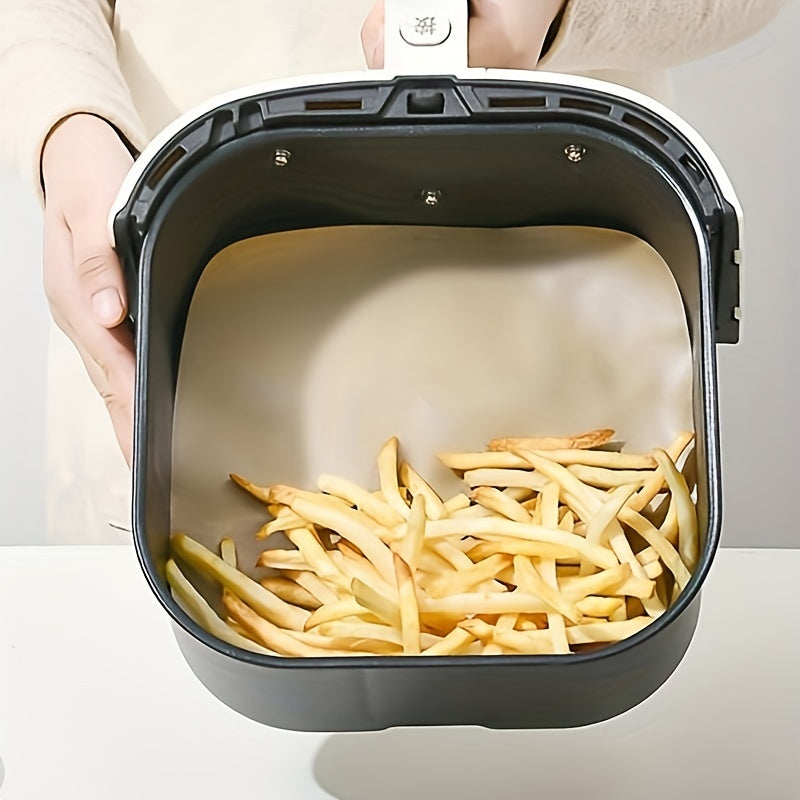 50/100 dona havo fritüri uchun bir martalik qog'oz qoplamalar, kvadrat, yog'ga chidamli, suvga chidamli, pishirish, qovurish, mikroto'lqinli pech uchun