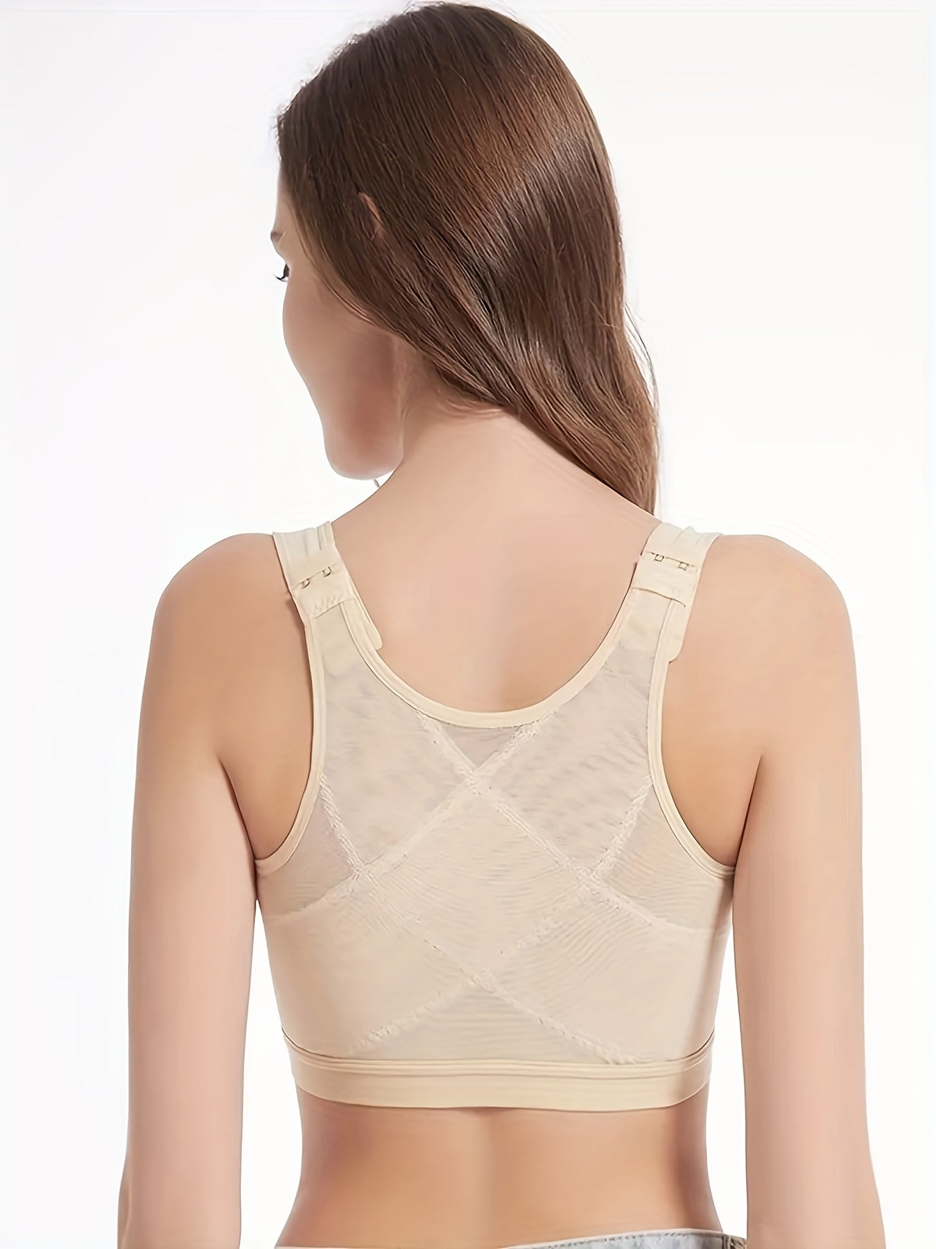 Women’s Mesh Sports Lingerie Top with Front Buckle