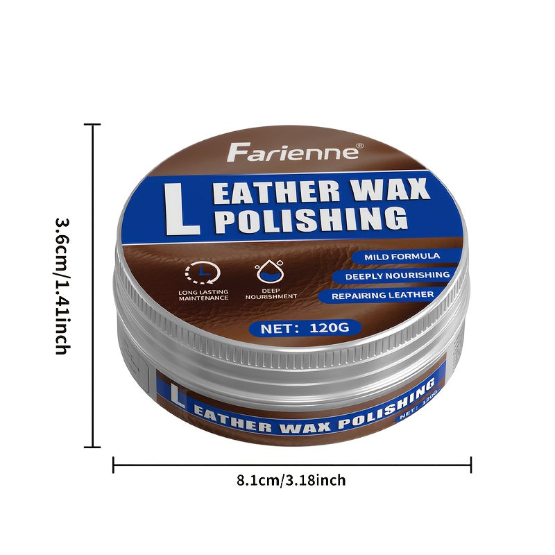 Бальзам для ухода за кожей для автомобильных сидений, диванов, сумок, восстановление цвета 120 г