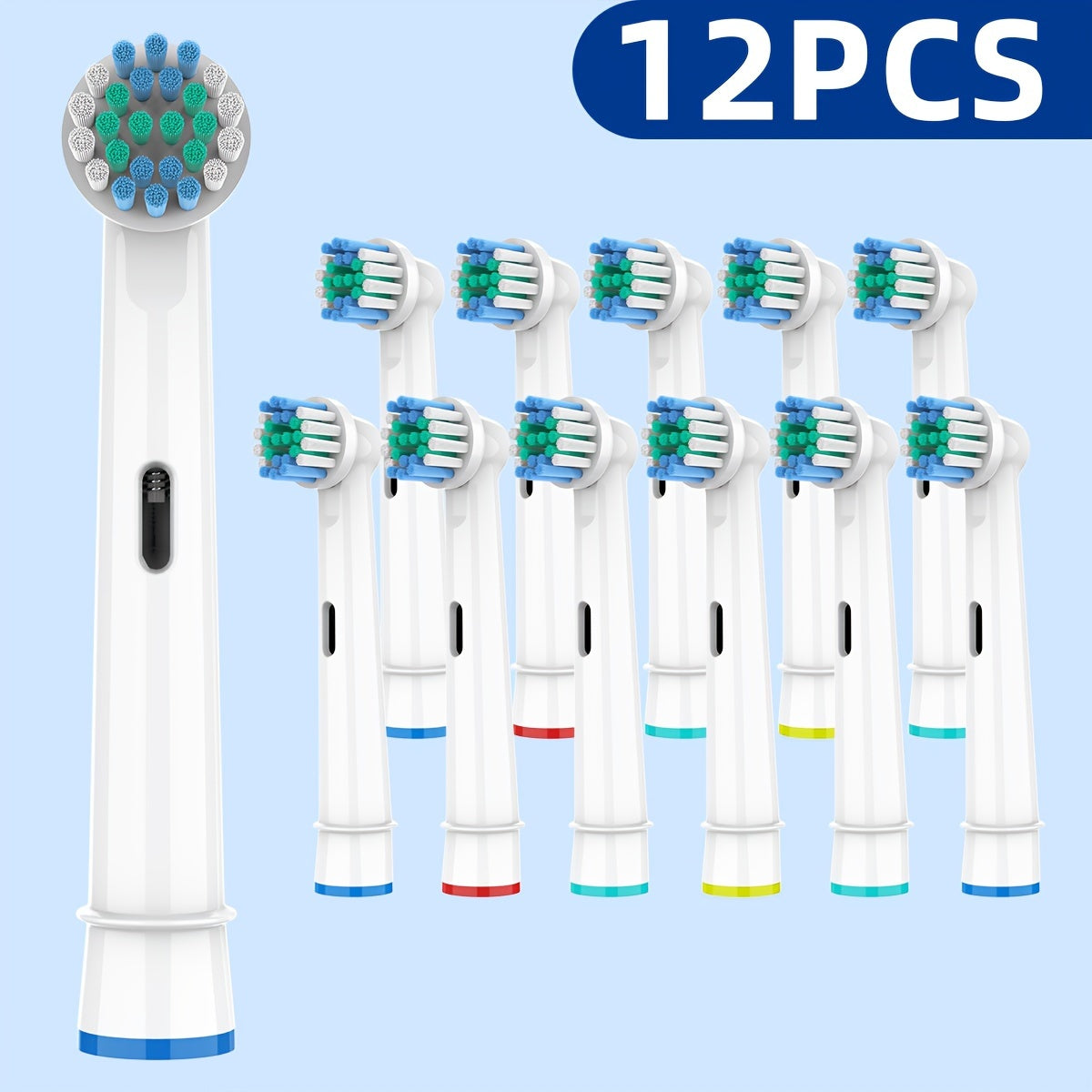 Elektrik tish tozalash uchun kattalar uchun almashtirish cho'tka boshliqlari, aylanma vibratsiya, 8-20 ta paket