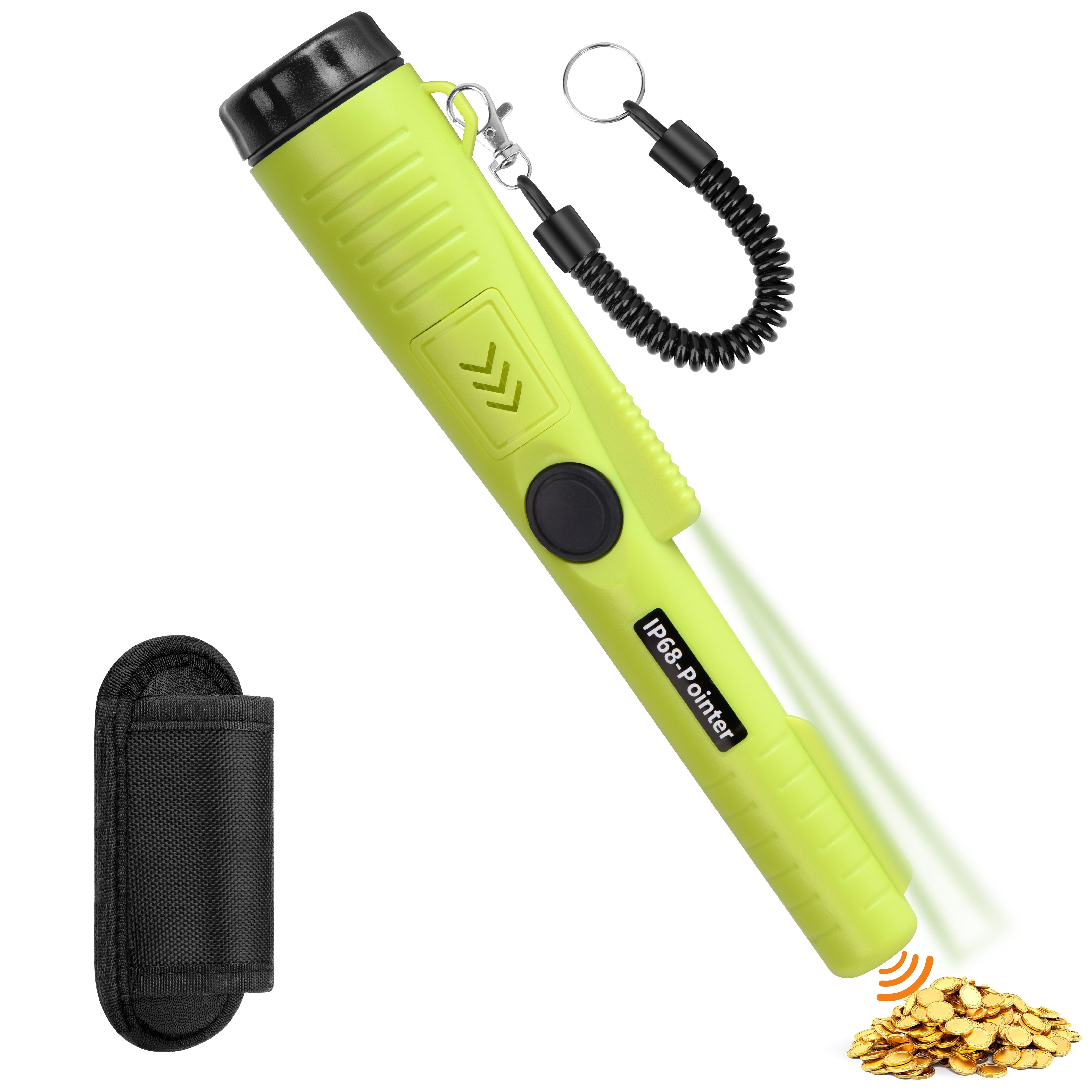 Handheld Metal Detector with High Sensitivity 360° Detection LED Light Vibration Audio Alerts Battery Operated