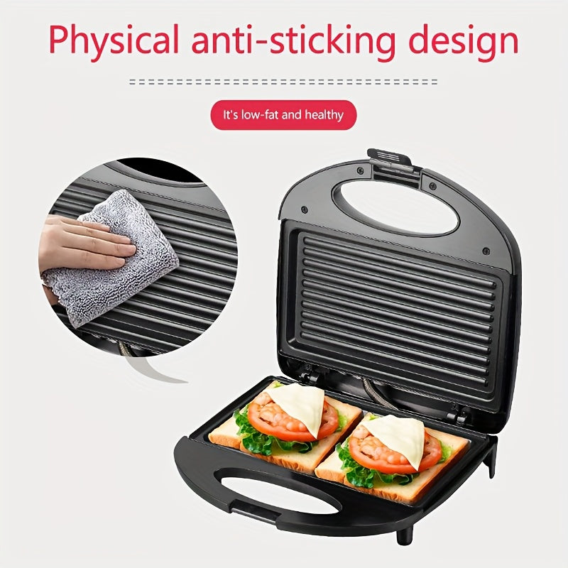 750W Non-Stick Elektrik Sendvich Qovurish Gril Panini Qiluvchi O'chiriladigan Tovoqlar