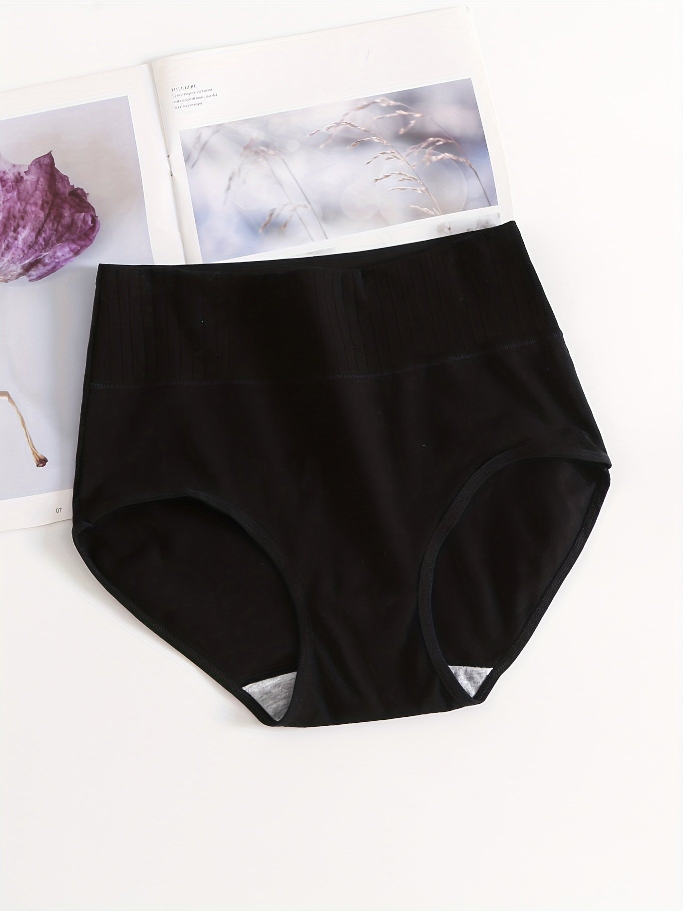 Women's Cotton Mid-Rise Solid Briefs Pack of 5 Comfortable Seamless Underwear