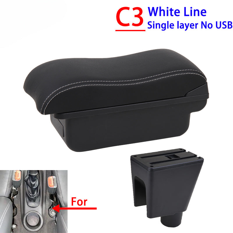 Universal Car Armrest Storage Box for Small Cars Black