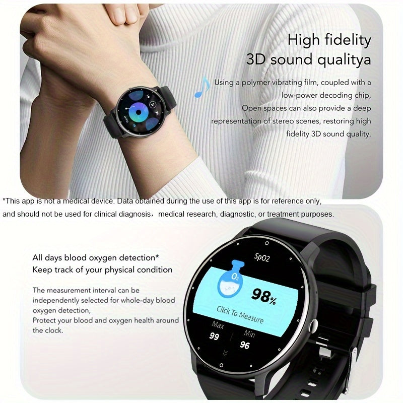 Men's Waterproof Smartwatch with Full Touch Screen for Android and iOS