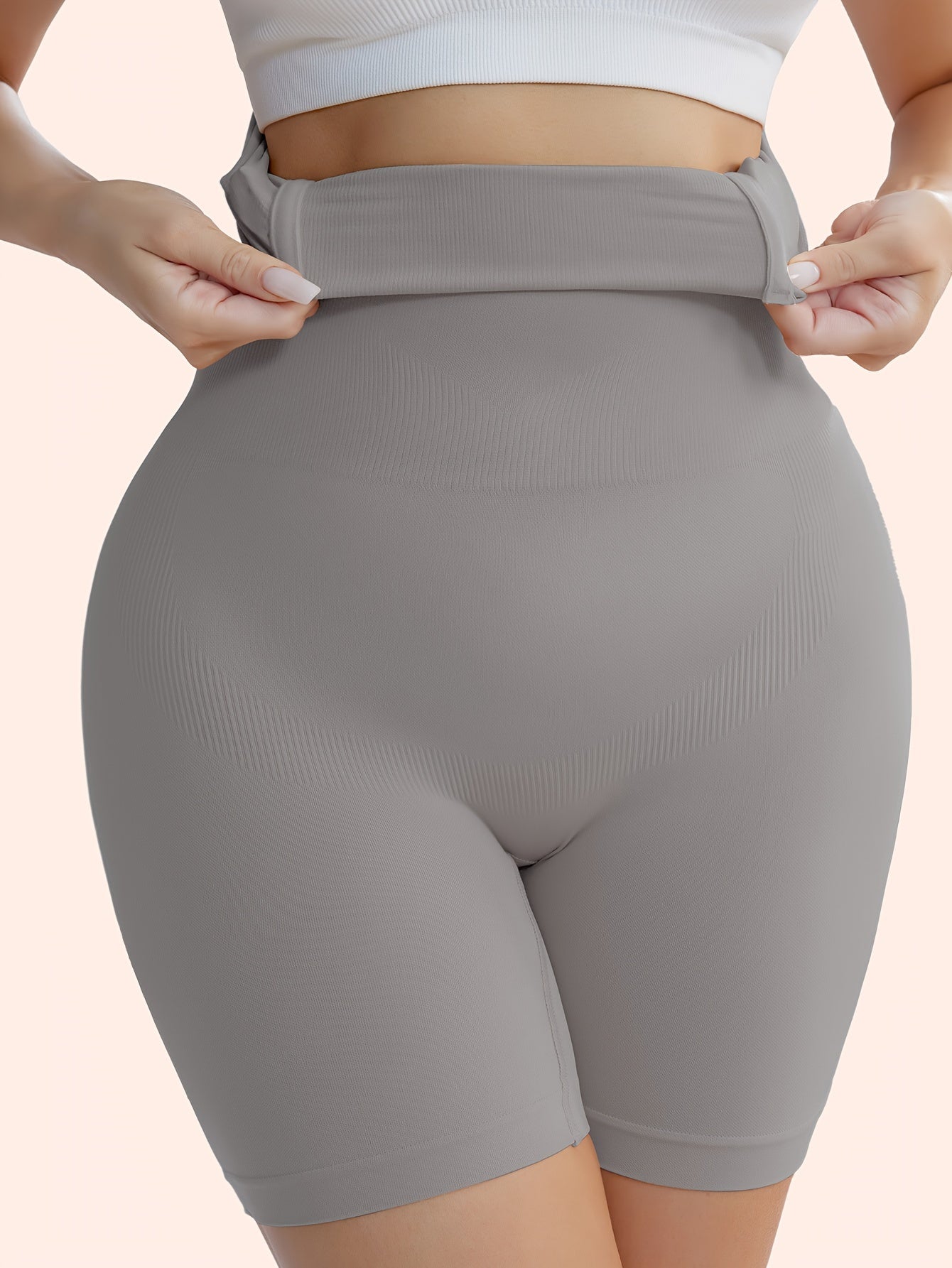 Women's High-Waist Shapewear Shorts Tummy Control Butt Lift Breathable Nylon Elastane