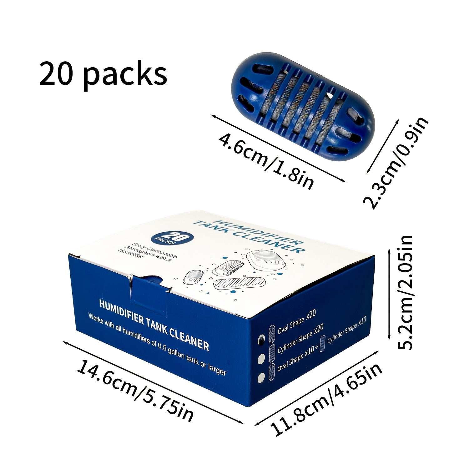 Namlagich suv tanki yoki akvarium tozalash uchun almashtirish filtri 20 ta paket