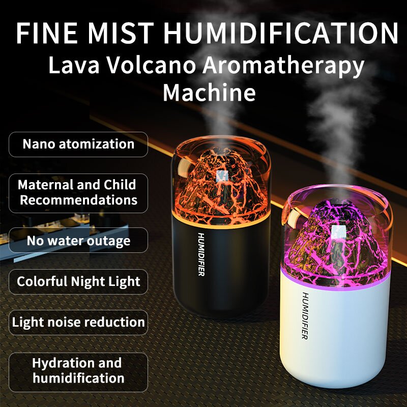 Large Mist 7-Color LED Humidifier for Home Office Car USB Quiet