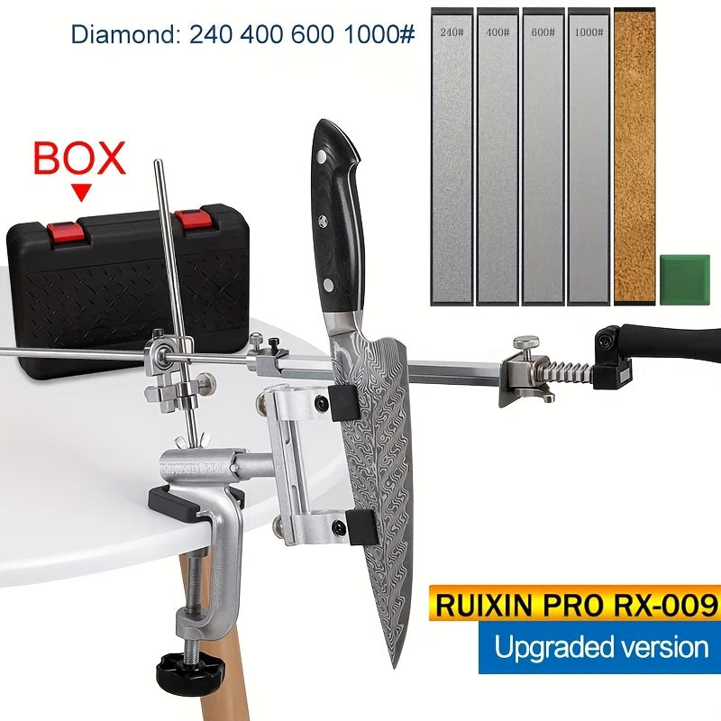 Juego de herramientas de afilado manual de aleación de aluminio con base antideslizante y ángulo ajustable