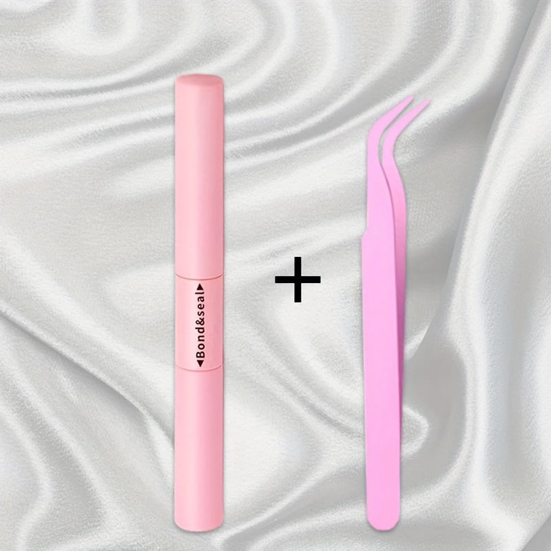 Pegamento para pestañas negras de larga duración para extensiones, resistente al agua y fácil de quitar